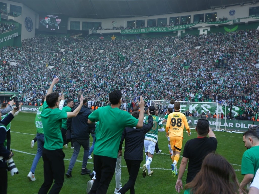 Bursaspor'un şampiyonluk maçından en özel kareler