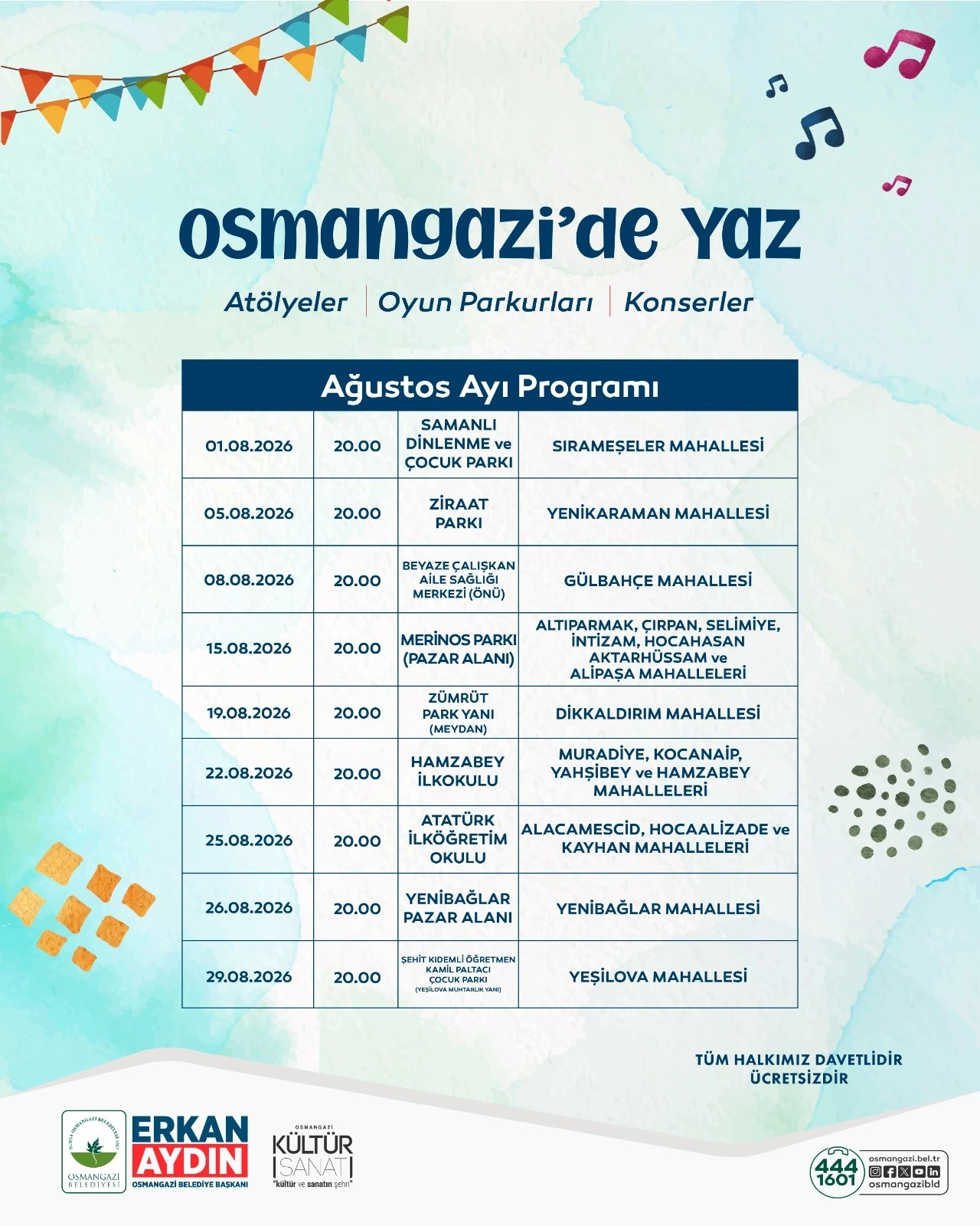 Osmangazi’de Yaz Mahalle Şenlikleri” başlıyor
