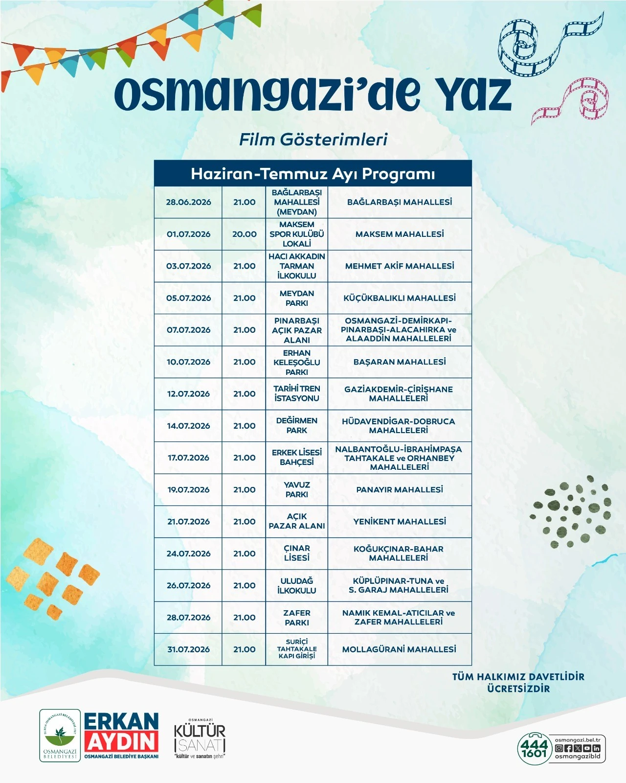 Osmangazi’de Yaz Mahalle Şenlikleri” başlıyor