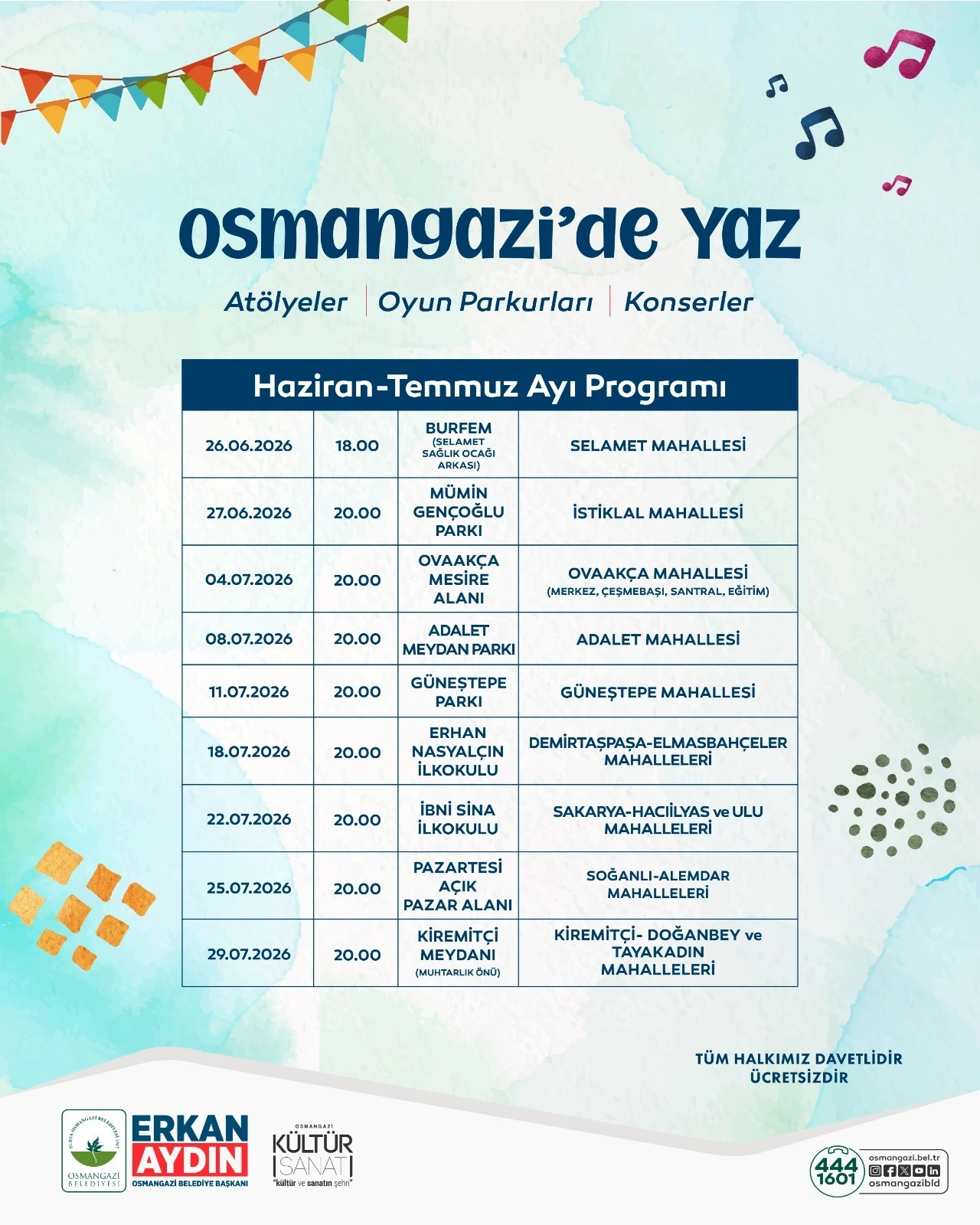 Osmangazi’de Yaz Mahalle Şenlikleri” başlıyor