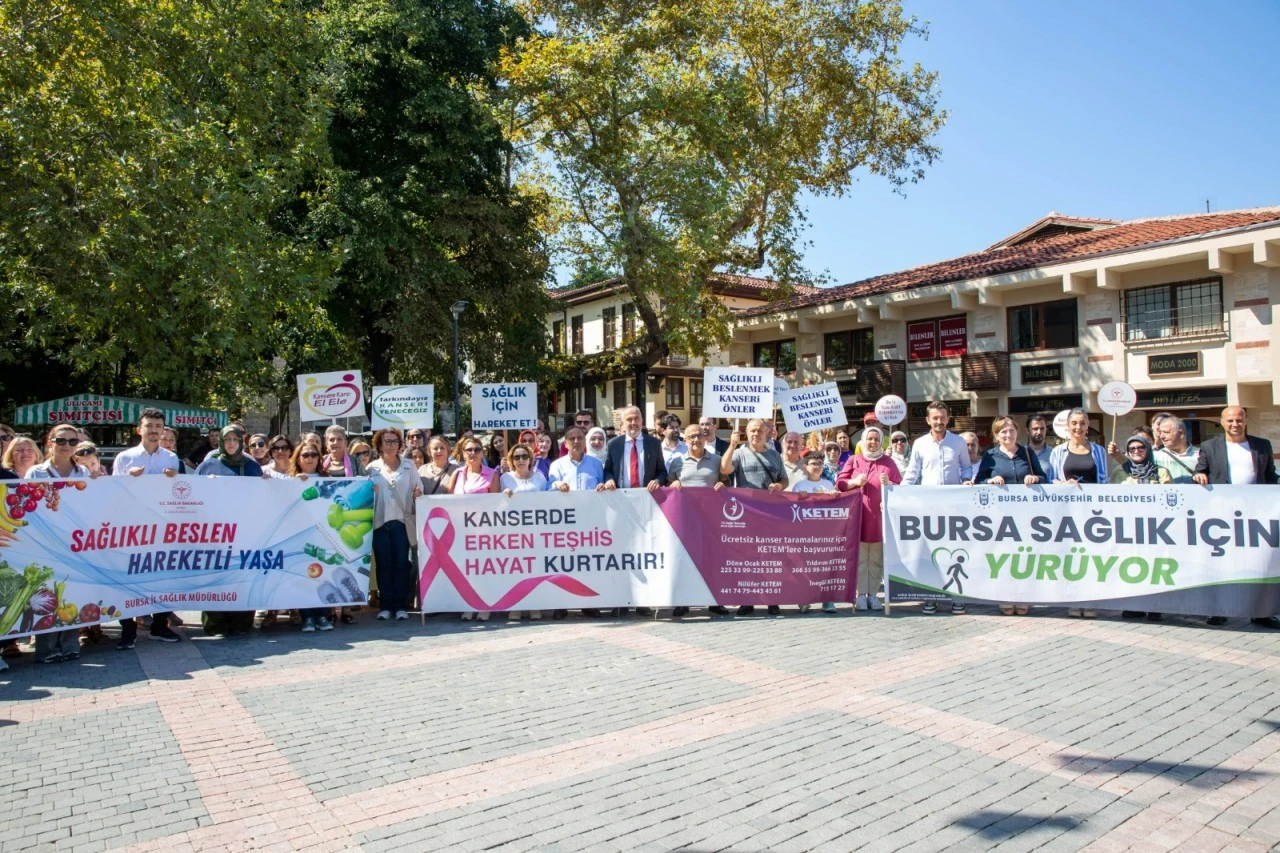 Bursa sağlık için yürüdü
