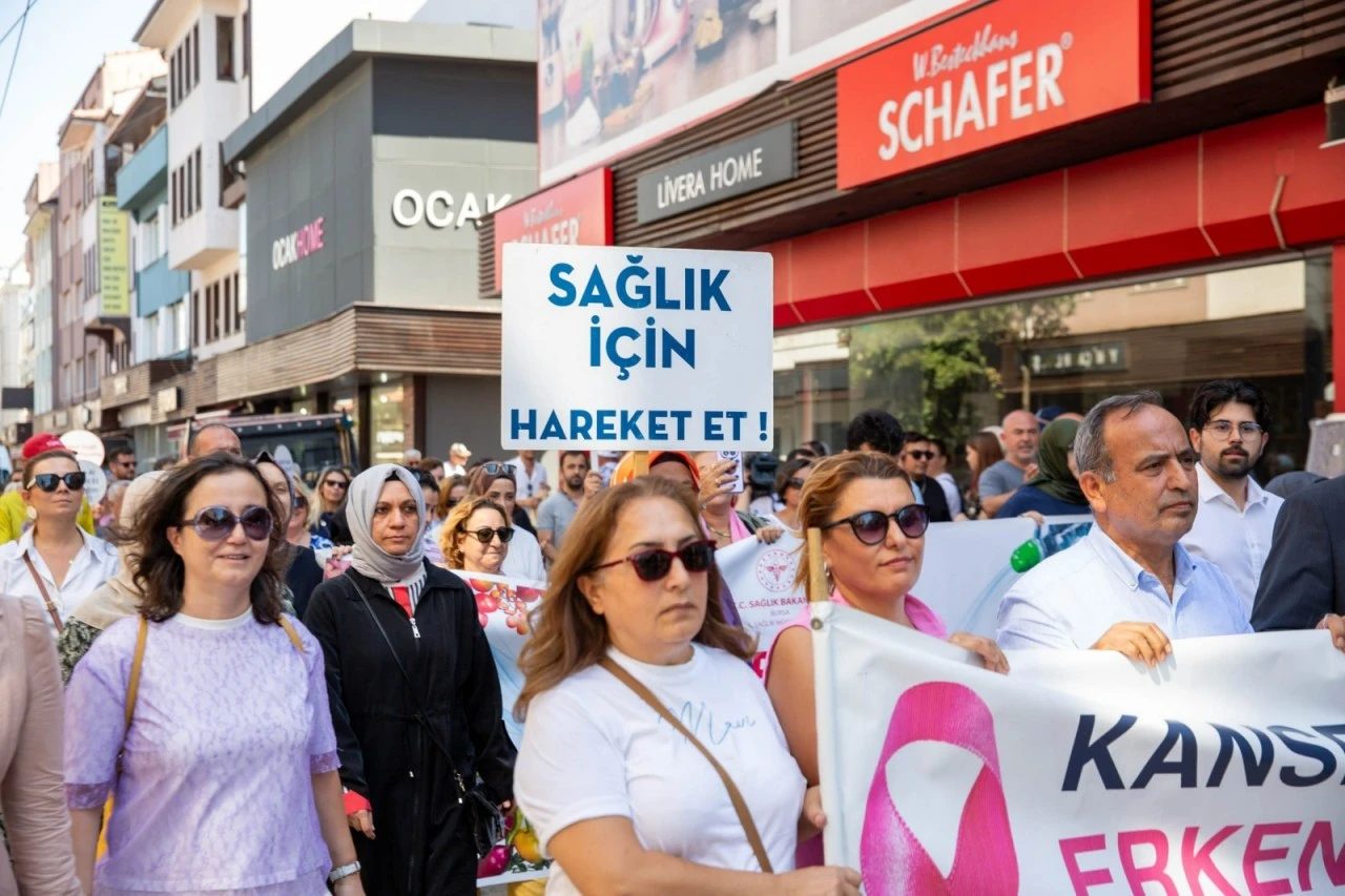 Bursa sağlık için yürüdü