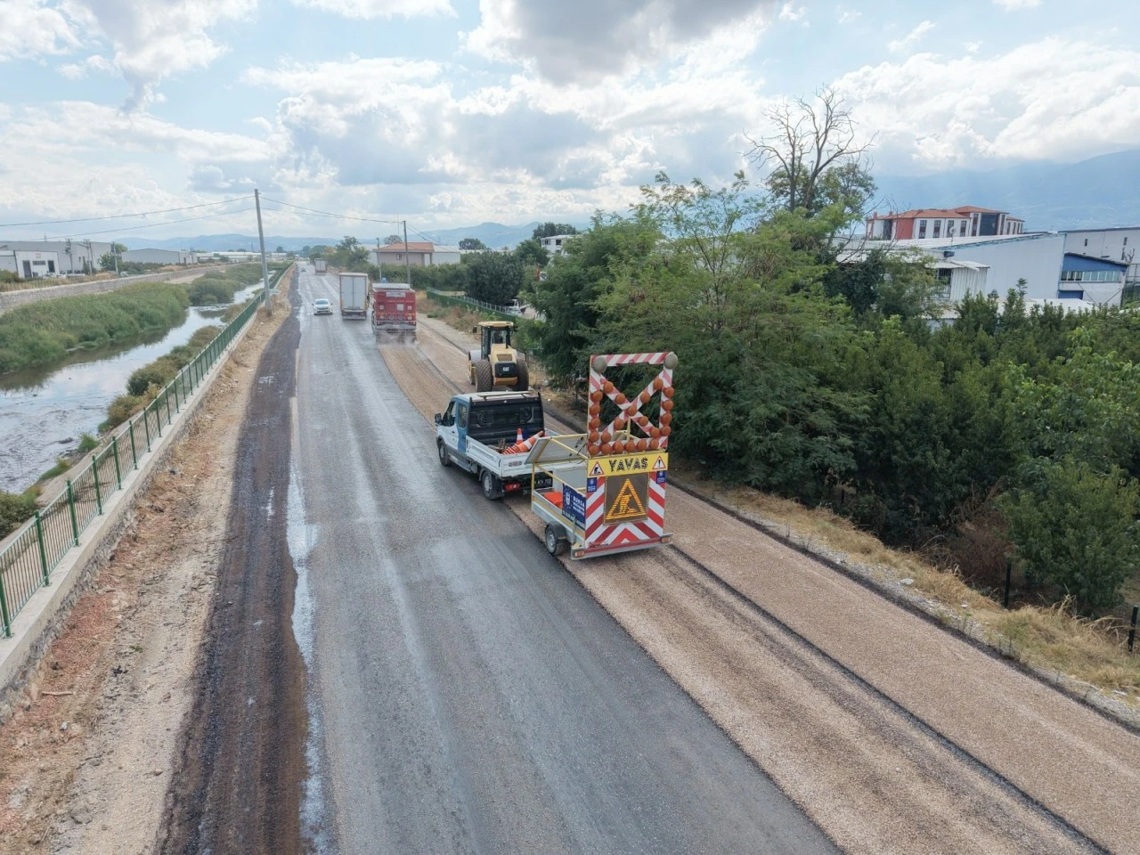 Bursa B&uuml;y&uuml;kşehir Samanlı Bağlantı yolunu yeniledi