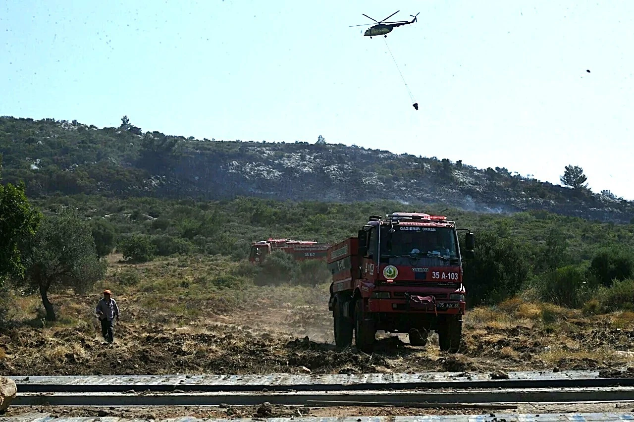 İzmir'de orman yangını