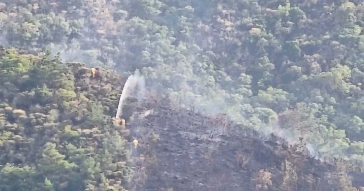 Marmaris&rsquo;teki yıldırım kaynaklı orman yangını s&ouml;nd&uuml;r&uuml;ld&uuml;