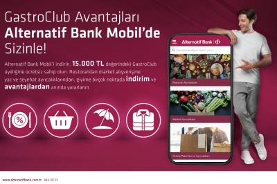 15.000 TL&rsquo;lik Lezzet Ayrıcalığı Alternatif Bank Mobil&rsquo;de