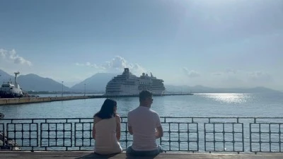 445 yolcu 362 m&uuml;rettebatlı kruvaziyer Alanya iskelesine ulaştı