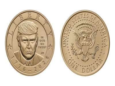 ABD'nin bağımsızlığının 250'nci yılına &ouml;zel &uuml;zerinde Trump'ın yer aldığı altın para basılacak