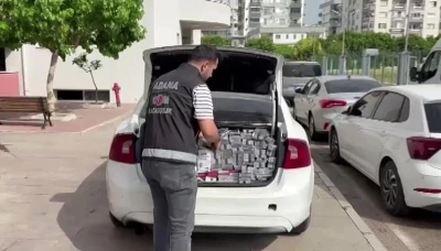 Adana&rsquo;da 1 milyon 200 bin TL&rsquo;lik ka&ccedil;ak sigara ele ge&ccedil;irildi: 2 tutuklama
