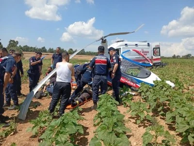 Adana'da jandarmaya ait cayrokopter d&uuml;şt&uuml;: 2 yaralı