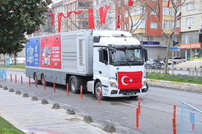 Afet Destek ve Lojistik Dağıtım Tırı&rsquo;nın Rotası Balkanlar