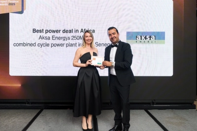 Aksa Enerji&rsquo;ye EMEA Finance&rsquo;ten İki Prestijli &Ouml;d&uuml;l