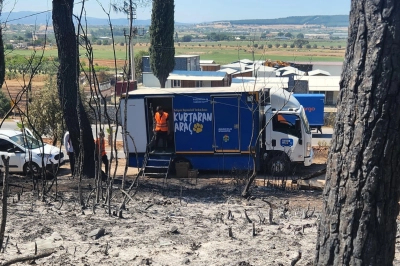 Anadolu Sigorta&rsquo;nın "Kurtaran Aracı" yangın b&ouml;lgesinde yaralı hayvanlar i&ccedil;in seferber oldu