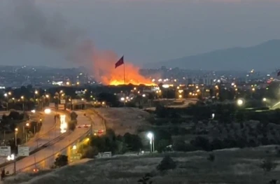 Ankara'da otluk arazide &ccedil;ıkan yangın s&ouml;nd&uuml;r&uuml;ld&uuml;