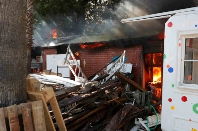 Antalya&rsquo;da depo yangını
