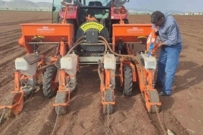 Araban Ovası&rsquo;nda pamuk ekimine başlandı
