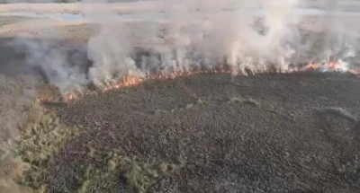Arazide yakılan ateş yayıldı: 60 d&ouml;n&uuml;m arazi zarar g&ouml;rd&uuml;