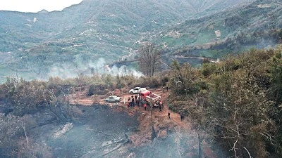 Artvin Valisi Erg&uuml;n: "Yangın kısmen kontrol altına alındı"