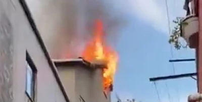 Ataşehir&rsquo;de korkutan yangın
