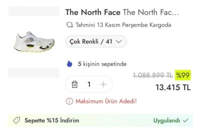 Ayakkabının fiyatını 1 milyon 88 bin lira g&ouml;sterip 13 bin liraya d&uuml;ş&uuml;rd&uuml;ler