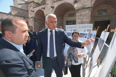 Ayasofya&rsquo;da cumhuriyet tarihinin en kapsamlı restorasyonu hız kesmiyor