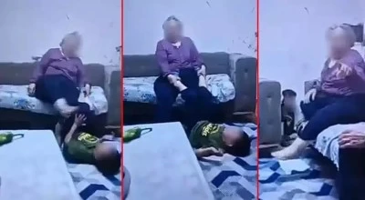 Baba işe gitti babaanne torununa şiddet uyguladı