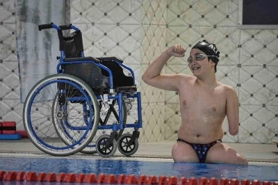 Bacakları ve sol kolu yok ama milli takım yolunda azimle &ccedil;alışıyor
