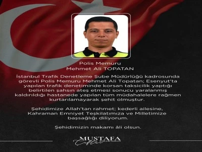 Bakan &Ccedil;ift&ccedil;i'den, şehit olan polis memuru i&ccedil;in taziye mesajı