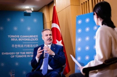 Bakan Fidan'dan, G&uuml;ney Kore televizyonuna &ccedil;arpıcı a&ccedil;ıklamalar!