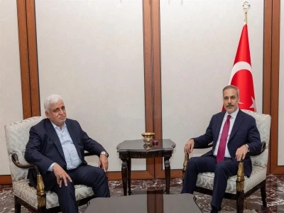 Bakan Fidan, Haşdi Şabi Komisyonu Başkanı el-Feyyad ile g&ouml;r&uuml;şt&uuml;