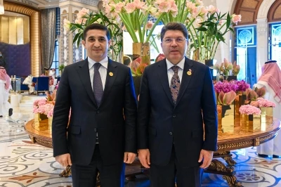 Bakan Tun&ccedil;, Azerbaycanlı mevkidaşı Ahmedov ile bir araya geldi