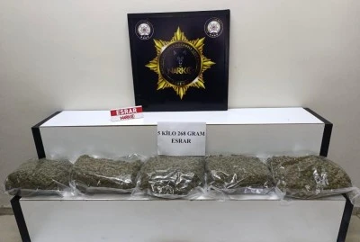Balıkesir'de 5 kilogram esrar ele ge&ccedil;irildi