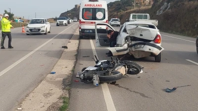 Balıkesir'de iki ayrı kazada 2 motosiklet s&uuml;r&uuml;c&uuml;s&uuml; yaralandı