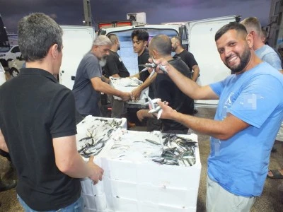 Bandırma Balık Hali'nde sezonun ilk mezatı