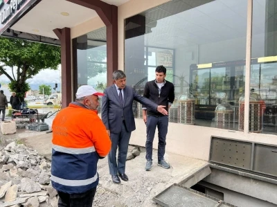 Başkan Aksun, sahada g&ouml;rev yapan personelleri denetledi
