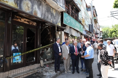 Başkan Bozbey&rsquo;den Yangında Zarar G&ouml;ren B&ouml;lgelere Ziyaret