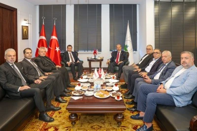 Başkan Erkan Aydın, KKTC 5. Cumhurbaşkanı Ersin Tatar'ı ağırladı