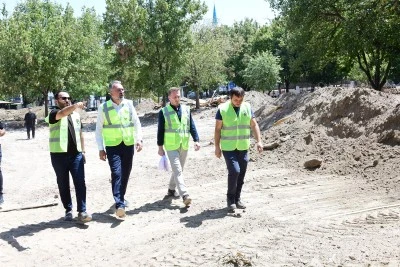 Başkan Erol, Kestel Aile Parkı&rsquo;ndaki &ccedil;alışmaları inceledi
