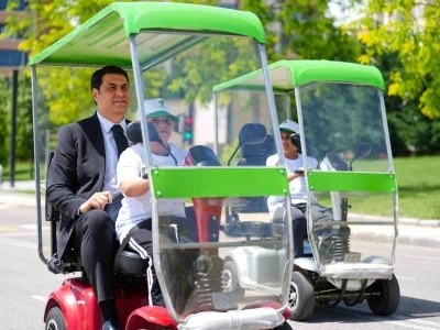 Başkan Yılmaz, &ccedil;ocuklarla trafik eğitimine katıldı
