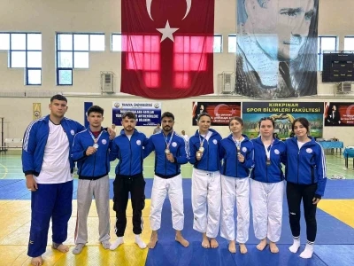 BEUN Judo takımı şampiyonaya damga vurdu; 6 madalya, 2 kupa
