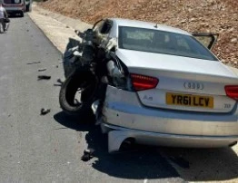 Bilecik&rsquo;te kamyon park halindeki otomobile &ccedil;arptı, 1 yaralı