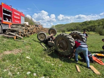 Bilecik&rsquo;te trakt&ouml;r kazası, 1 kişi yaralandı
