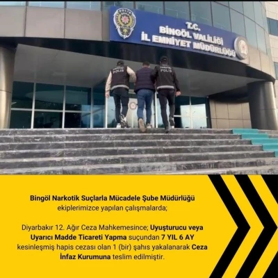 Bing&ouml;l&rsquo;de 7 yıl kesinleşmiş hapis cezası bulunan zanlı yakalandı
