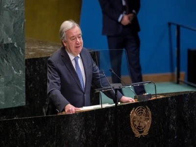 BM Genel Sekreteri Guterres, KKTC Cumhurbaşkanı Erh&uuml;rman ile bir araya geldi
