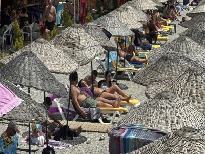 Bodrum sahillerinde yoğunluk