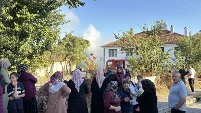Bolu&rsquo;da otluk alanda &ccedil;ıkan yangın, 3 eve sı&ccedil;radı