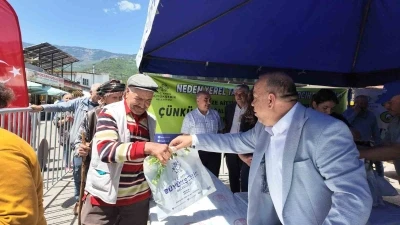 Bozdoğan&rsquo;da vatandaşlara 25 bin fide dağıtıldı
