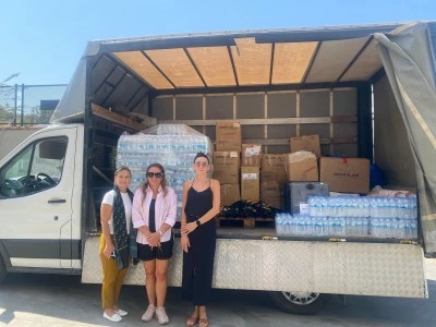 Bursa BUSADER'in yardım eli yangın b&ouml;lgesine ulaştı