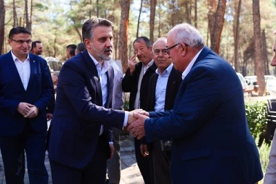 Bursa B&uuml;y&uuml;kşehir Başkan Vekili Biba, Orhaneli'nin muhtarlarıyla buluşup talepleri dinledi