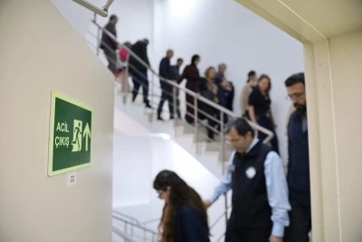 Bursa B&uuml;y&uuml;kşehir Belediyesi&rsquo;nde yangın tatbikatı